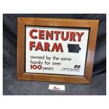 Framed metal century Farm sign