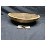 Primitive wooden dough bowl