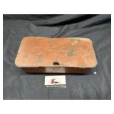 Vintage metal CASE implement toolbox