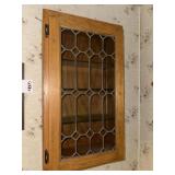 Display cabinet with leaded glass door