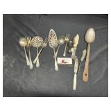 Misc vintage flatware and serving ware