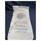Carlsons Audubon, IA seed sack