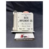 Fonda, IA advertising rain gauge