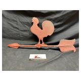 Metal rooster weather vane spinner