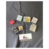 Advertising tape measures and lighters