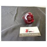 Ruby red Glass bird