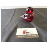 Ruby Red Glass bird
