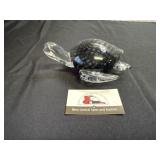 Art deco glass turtle paperweight