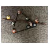 Metal pool ball decor