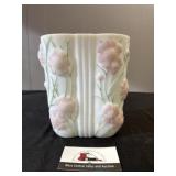 MCM Phoenix glass frosted satin vase