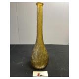 MCM empoli genie bottle vase amber wax
