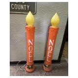 Noel Blow mold candle sticks