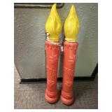 Blow mold candle sticks