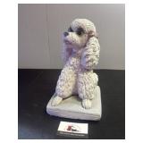 Heavy cement poodle