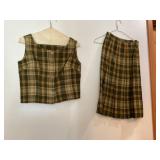 Vintage Vest and Skirt Set Size 14