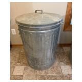 Galvanized Trash Can