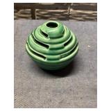 Ceramic bee hive flower frog vase