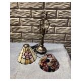 Small lamp and glass shades