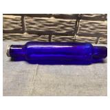 Blue glass rolling pin