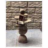 Ancient graffiti stone statue