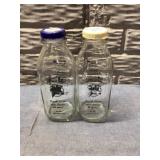 Cloverleaf dairy glass bottles