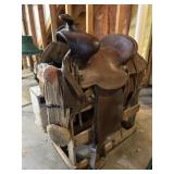 Hereford Brand Saddle And Saddle Stand