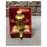 Brass stocking hanger