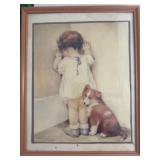 Girl and Dog Wall Art