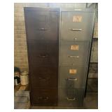 Two metal file cabinets