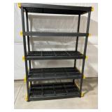 Free standing plastic shelves
