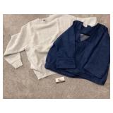 Fruit of the loom sweatshirt size XL, and denim