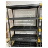 Free standing plastic shelves