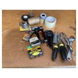 Staple gun, allen wrenches, pliers
