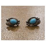 Earrings Marked Sterling Possibly Turquoise