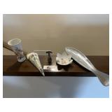 Vase, fish platter, bell, misc