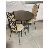 Metal frame table and chairs