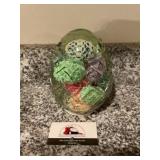 Glass Egg with Crochet Eggs