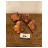 Spade, heart, diamond and club wooden decor