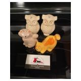 Animal themed salt and pepper shakers
