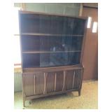 Mid-century modern one piece China hutch