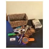 Wicker basket of miscellaneous