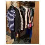 Closet of clothes, bring bags