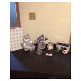 No snowman and Christmas tree, salt and pepper