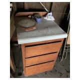 Three drawer cabinet appr 20 x 22 by 31 tall