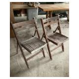Wooden folding chairs