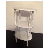 White stand approximately 12 x 16 x 29 tall
