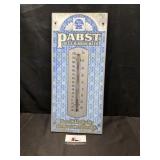 Metal Pabst Beer thermometer