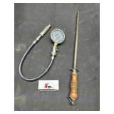 Knife sharpener and compression tester