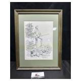 Captain John Parker framed drawing