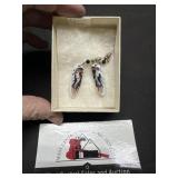 Hand painted Navajo Indian earrings